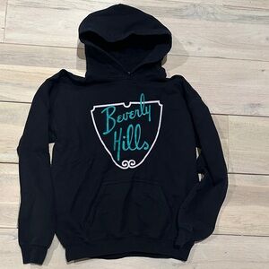 Black Hoodie with Beverly Hills Design Sweatshirt